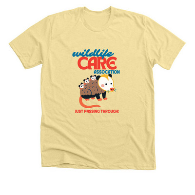 Just Passing Through, a Heather French Vanilla Premium Unisex Tee