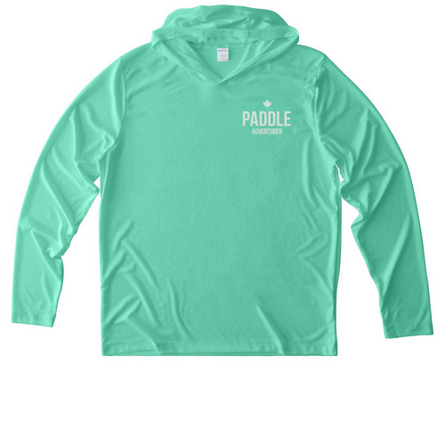 Paddle Adventurer UV Top, a Bright Seafoam UV Performance Long Sleeve Hoodie