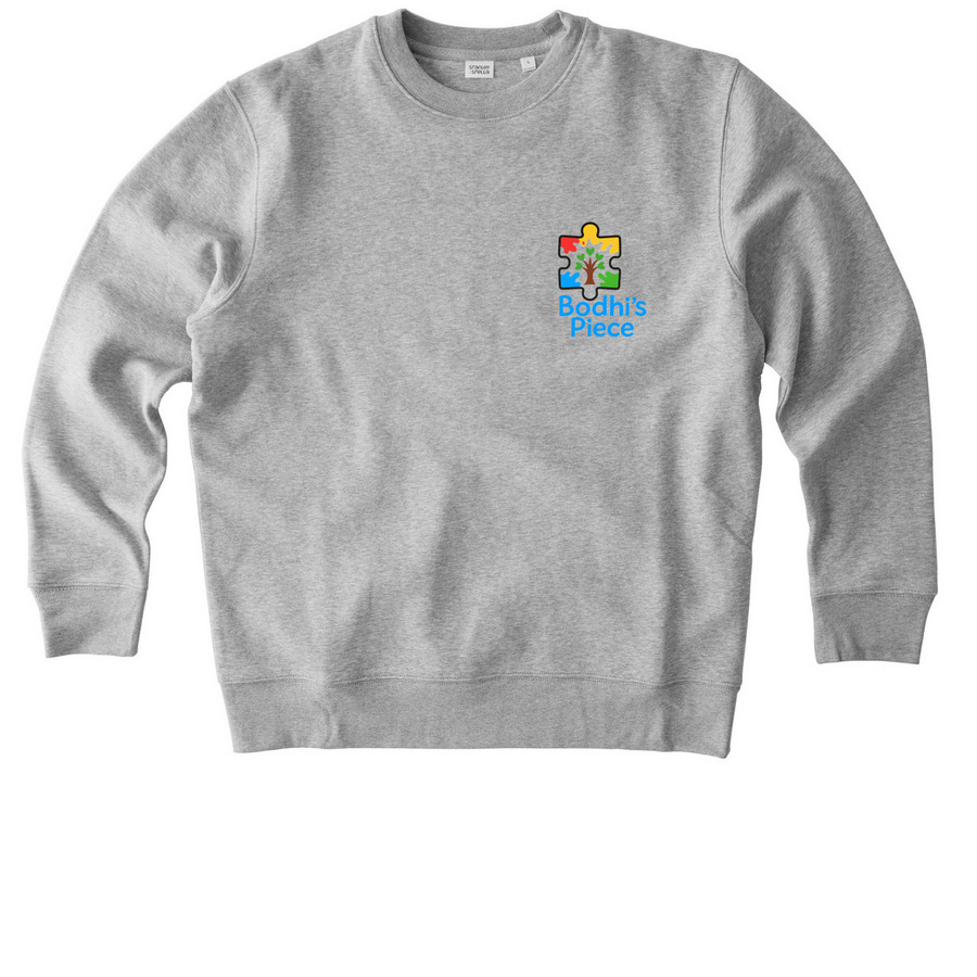 Bodhi?s Piece ? Autism Acceptance Month Tee, a Heather Grey Stanley/Stella Unisex Changer 2.0 Crewneck Sweatshirt