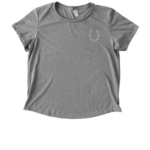 Cowgirl Top, a Aluminum Grey Allmade Eco Triblend Women?s Scoop Neck Tee