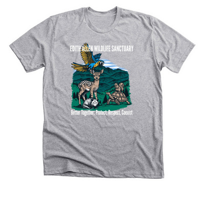 Edith Allen Wildlife Sanctuary, a Athletic Heather Premium Unisex Tee