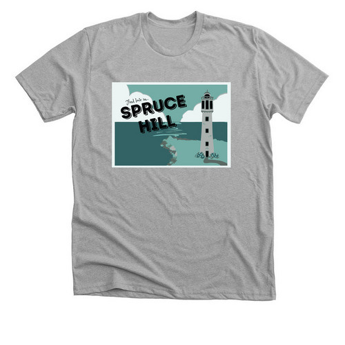 Find Love in Spruce Hill, a Athletic Heather Premium Unisex Tee