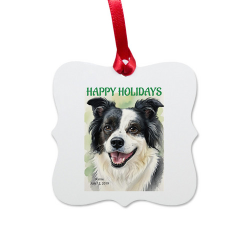 Christmas 2026- Kimie, a White Aluminum Square Ornament