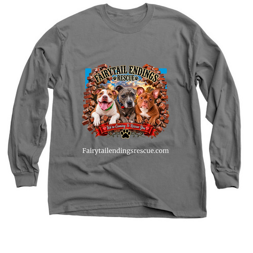 Website and paw print design, a Charcoal Classic Long Sleeve Tee