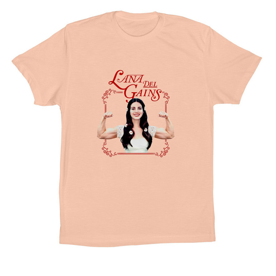 Lana Del Gains, a Peach Premium Cotton Tee
