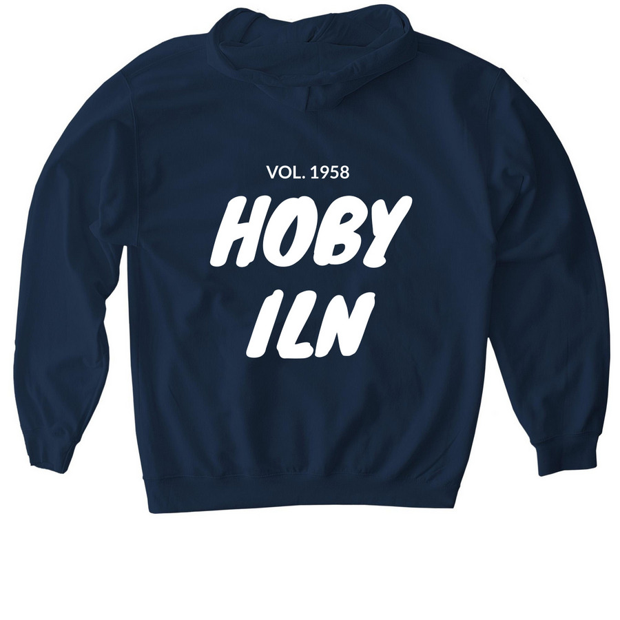 Trending Matching Set - Top, a Navy Gildan Softstyle Pullover Hoodie (back-view)