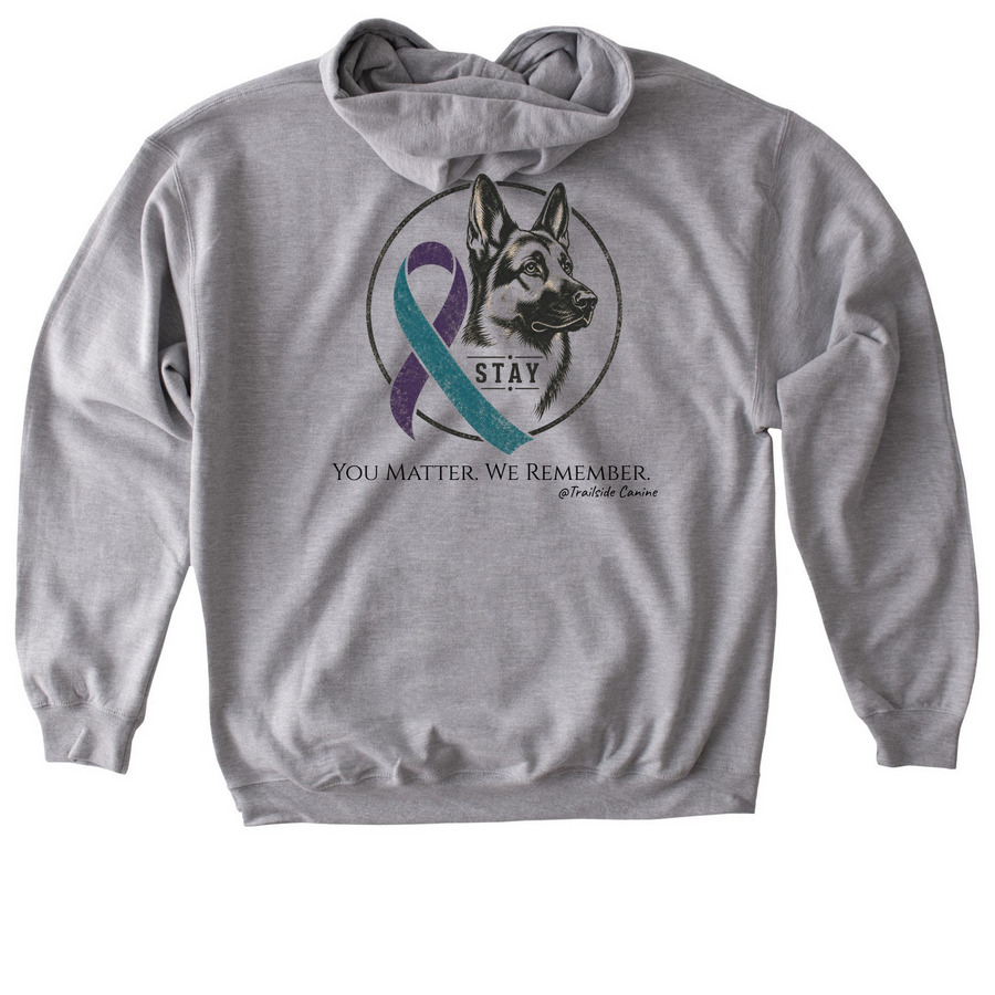 You Matter., a Sport Grey Gildan Softstyle Pullover Hoodie (back-view)