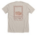 The White/Beige Stamp Collection, a Heather Dust Premium Unisex Tee (back-view)