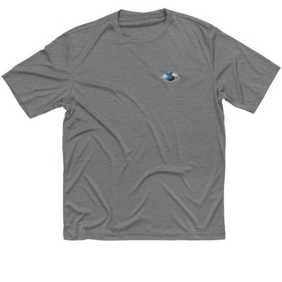 Four Pebbles Performance Apparel, a Grey Concrete Heather Classic Performance Tee
