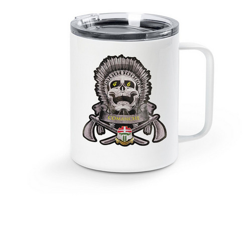 Company Merch, a White Stainless Steel Travel Mug