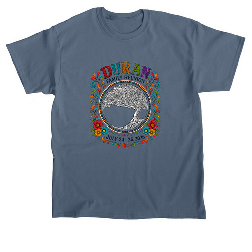 Duran Family Reunion 26 Option 2, a Indigo Blue Classic Unisex Tee