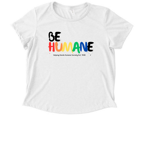 Be Humane - Color Version, a Fairly White Allmade Eco Triblend Women?s Scoop Neck Tee