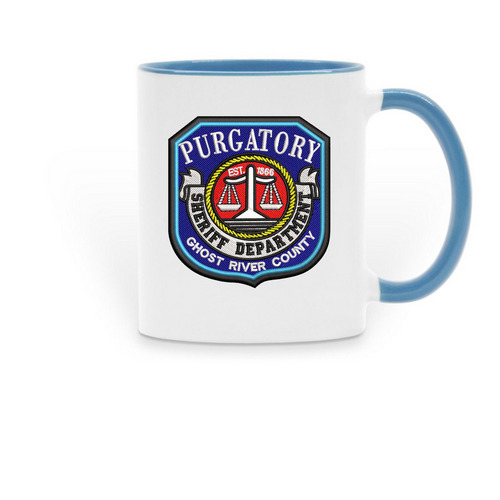 PSD Mug, a Light Blue Two-Tone Ceramic Mug