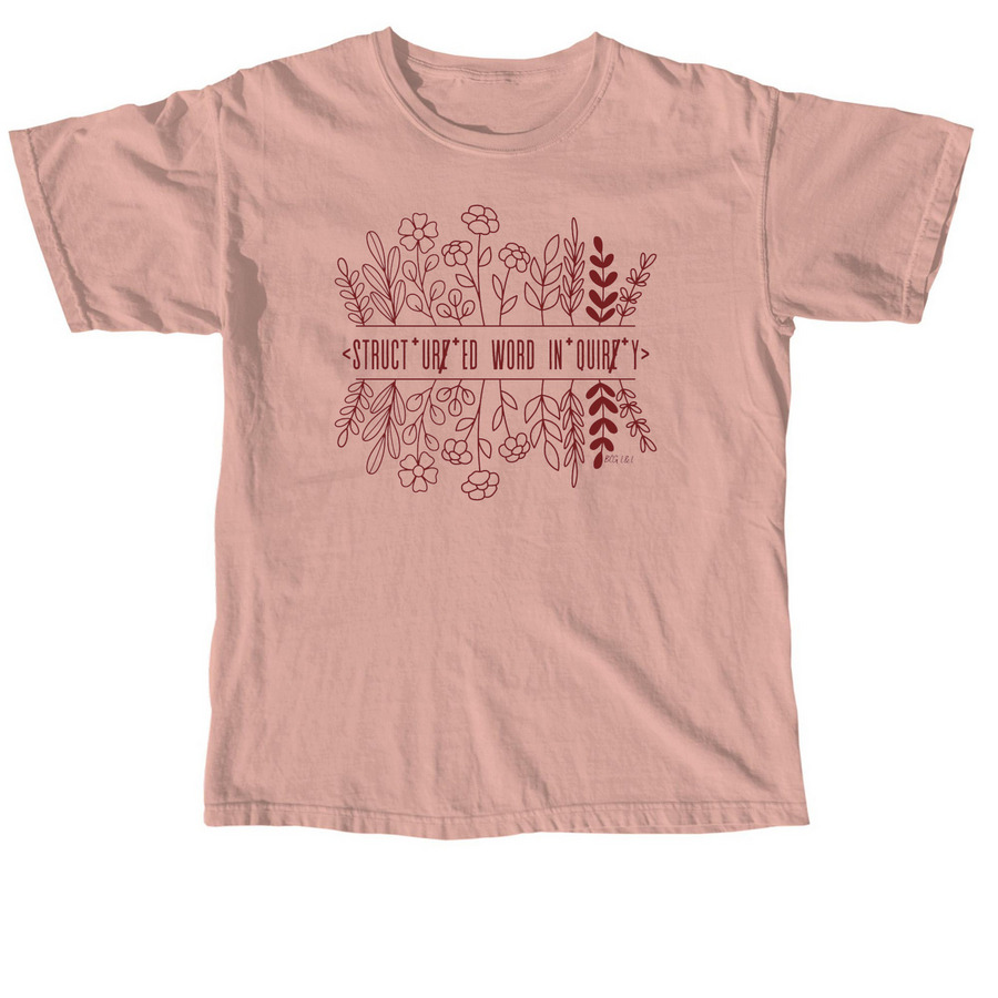 Flowers Up & Down, a Peachy Comfort Colors Unisex Tee