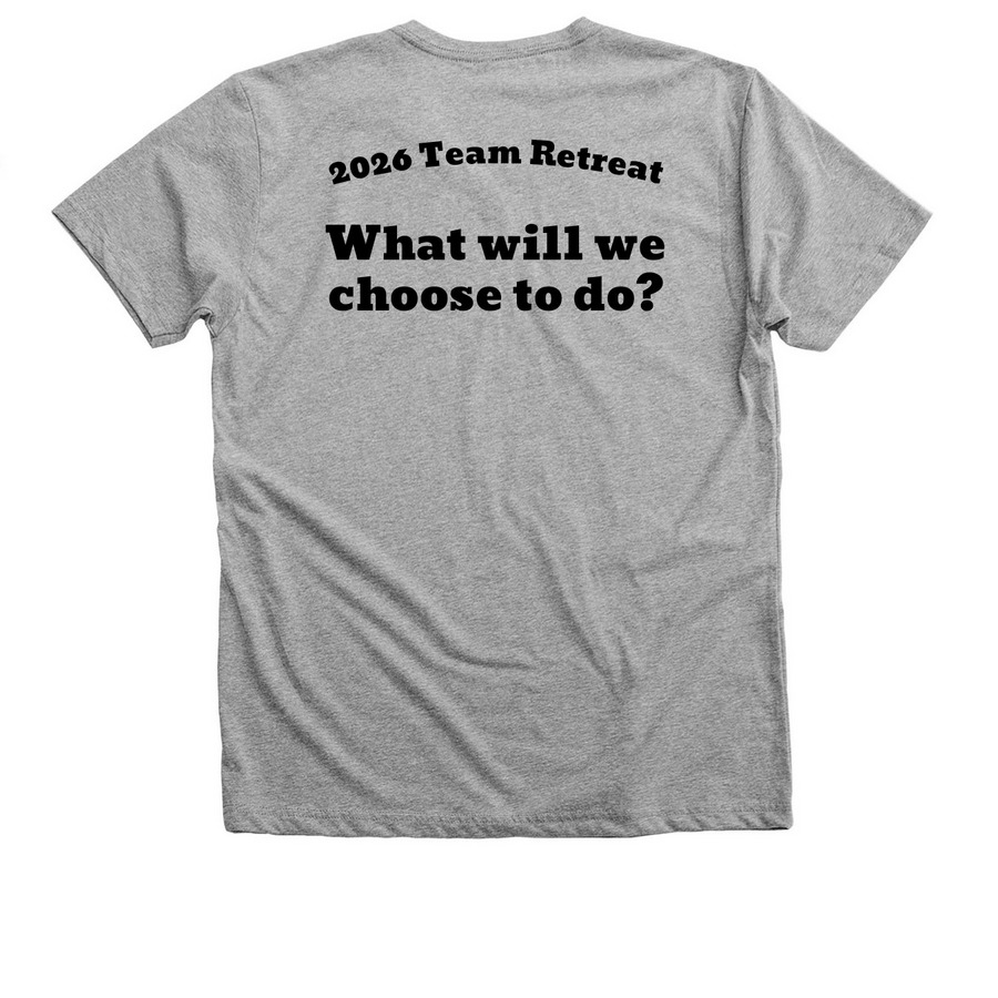 2026 Team Retreat, a Athletic Heather Premium V-Neck Tee (back-view)