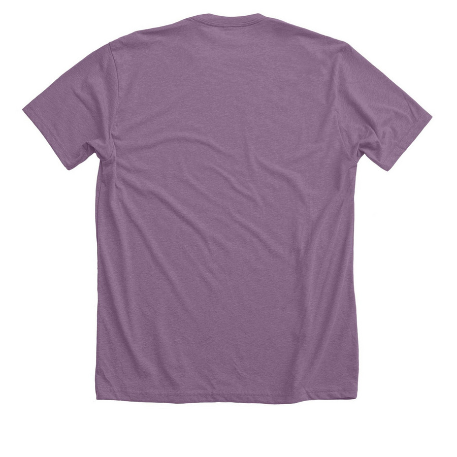 mental health matters, a Heather Purple Premium Unisex Tee (back-view)