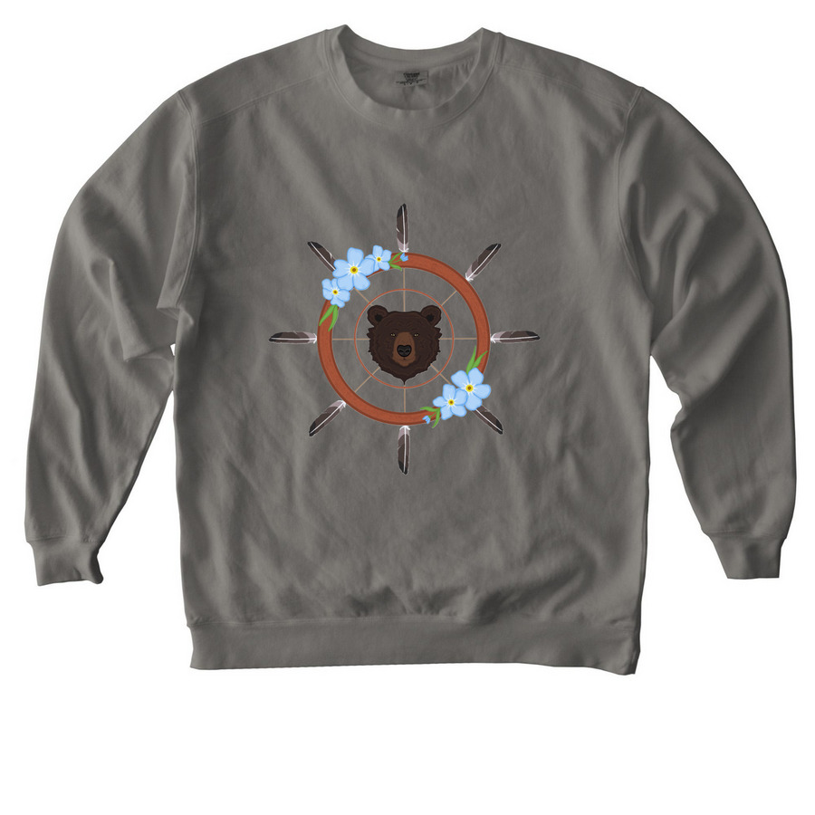 Bear Mask&nbsp; - Color - Sweatshirt, a Grey Comfort Colors Crewneck Sweatshirt
