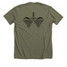 Disrespect the Impossible, a Heather Olive Premium Unisex Tee (back-view)