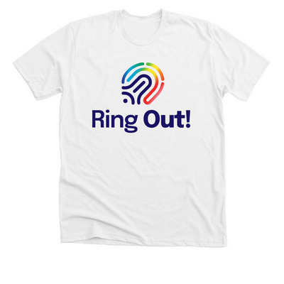 Ring Out Merch!, a Solid White Blend Premium Unisex Tee