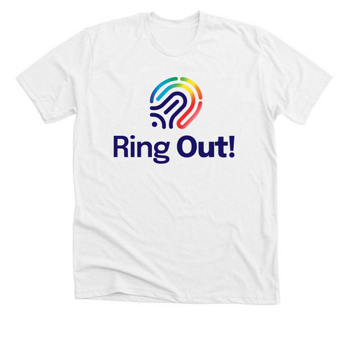 Ring Out Merch!, a Solid White Blend Premium Unisex Tee