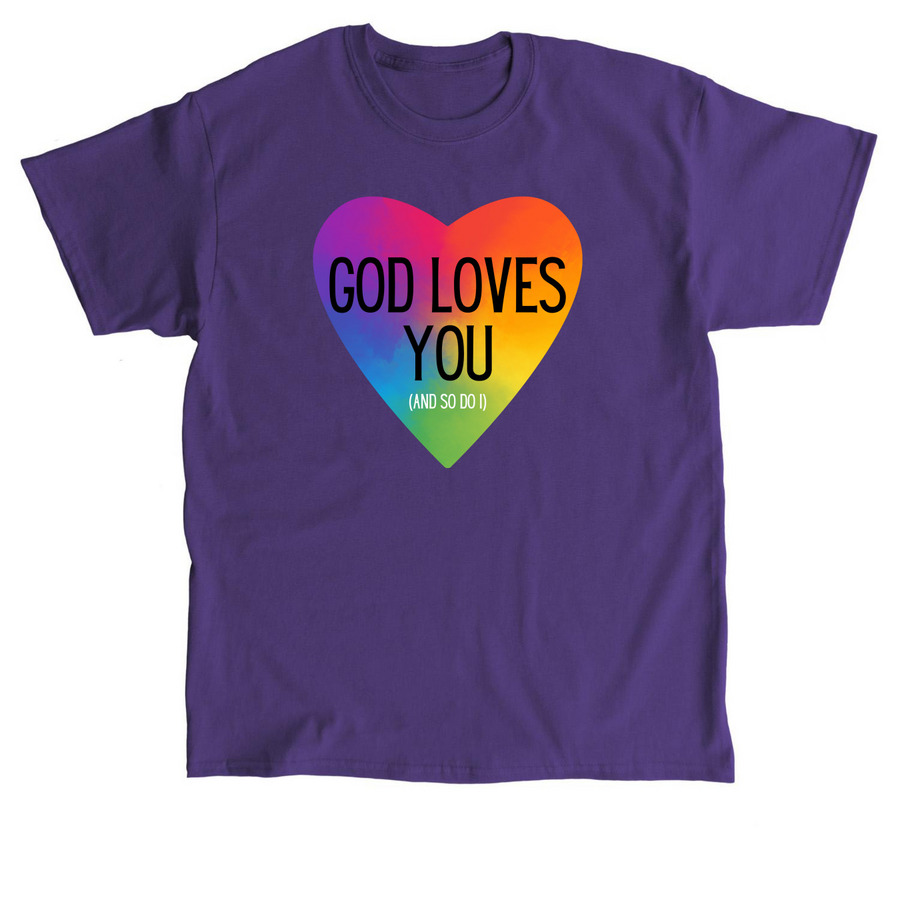 god loves you, a Purple Classic Unisex Tee