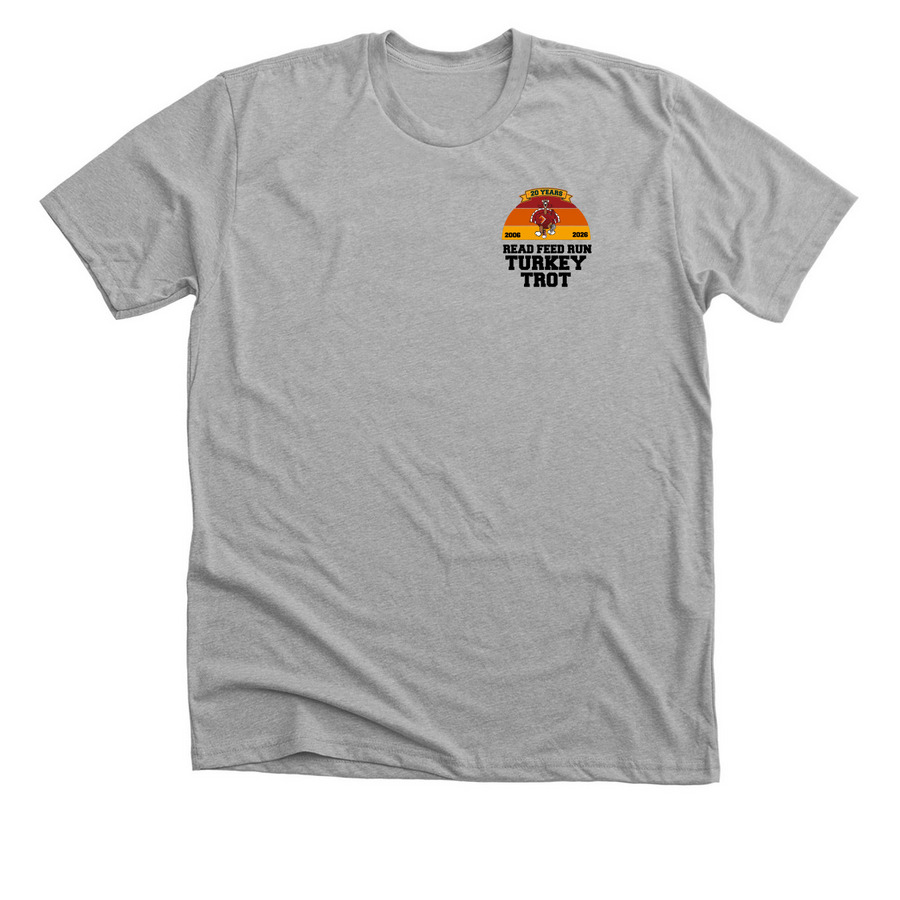 20 Years and Still Running, a Athletic Heather Premium Unisex Tee