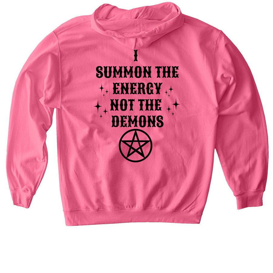 NO DEMONS, a Pink Lemonade Softstyle Pullover Hoodie (back-view)