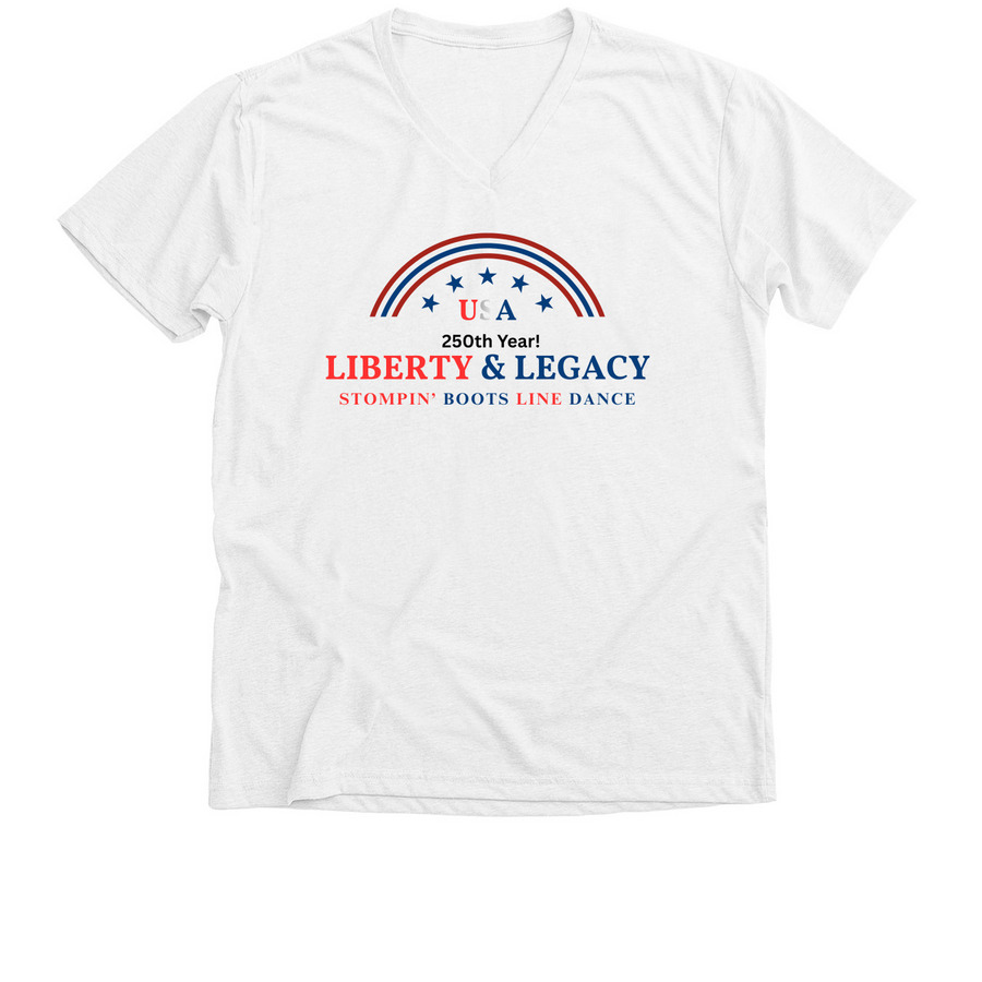 Parade, a Solid White Blend Premium V-Neck Tee