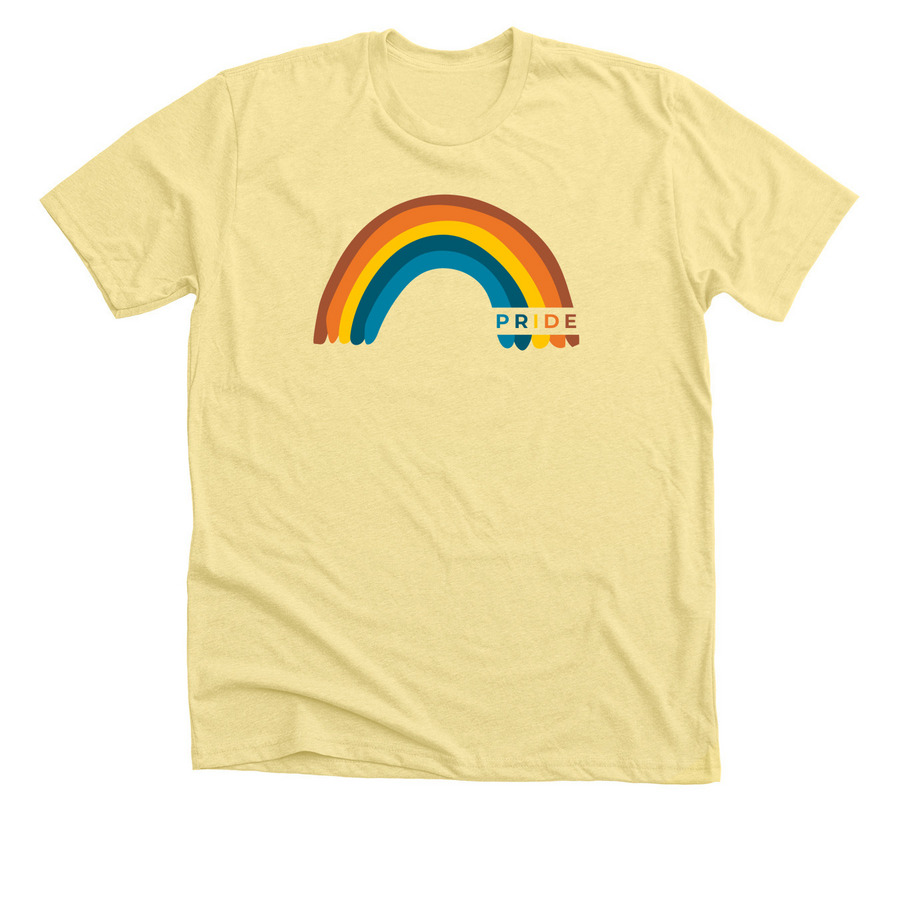 Show your PRIDE!, a Heather Yellow Gold Premium Unisex Tee