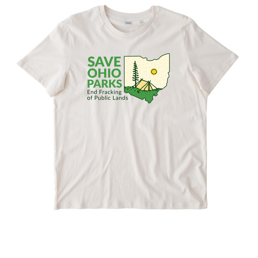 Save Ohio Parks Tan Logo Tee, a Vintage White Stanley/Stella Unisex Crafter Tee