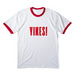 YIKES! Shirt, a White/ Red Cotton Ringer Tee