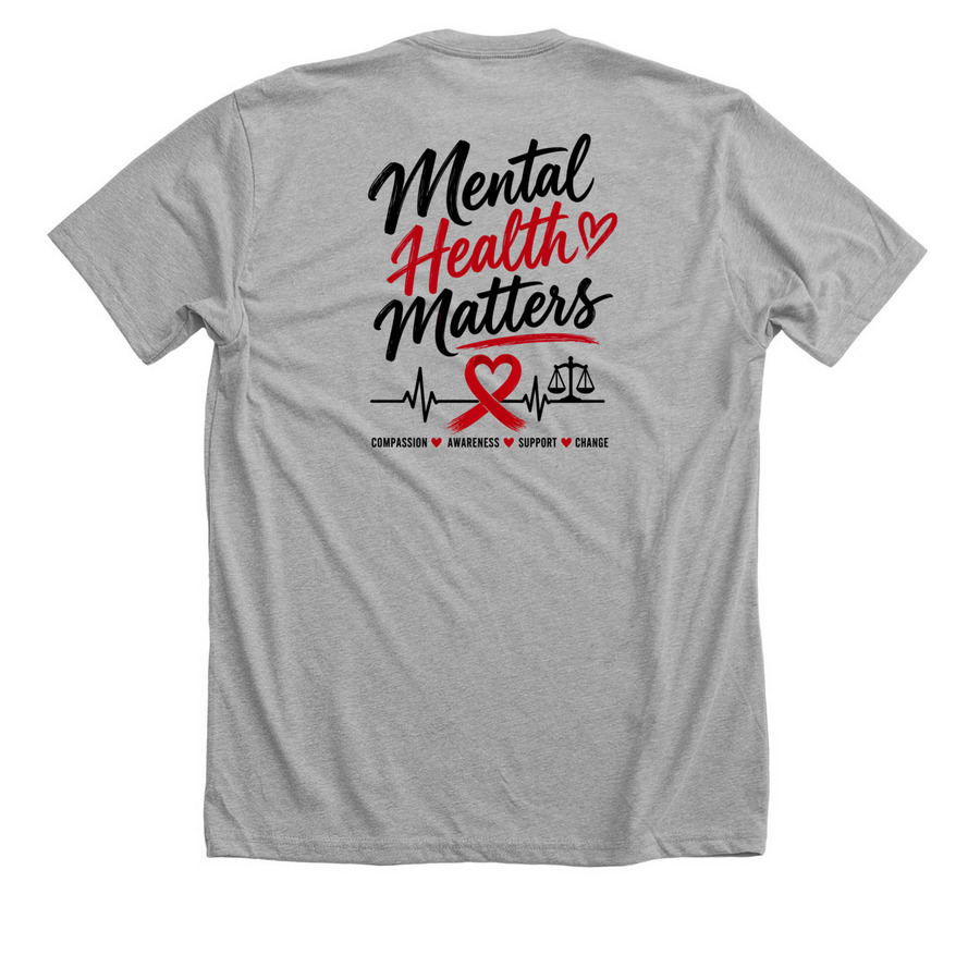 We love Big Red, a Athletic Heather Premium Unisex Tee (back-view)