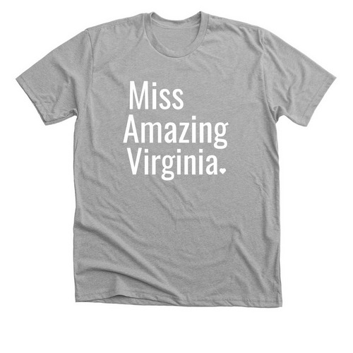 Virginia Miss Amazing T-Shirts, a Athletic Heather Premium Unisex Tee