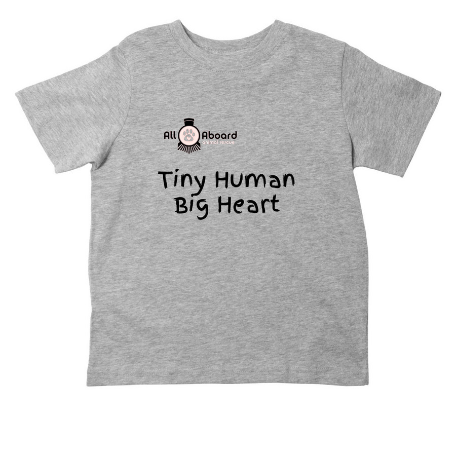 Tiny Human, Big Heart! - Red designs, a Heather Toddler Tee