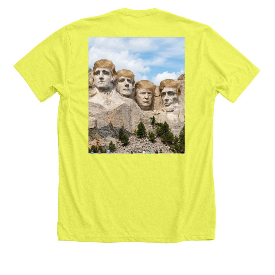 WIG, a Neon Yellow Premium Unisex Tee (back-view)