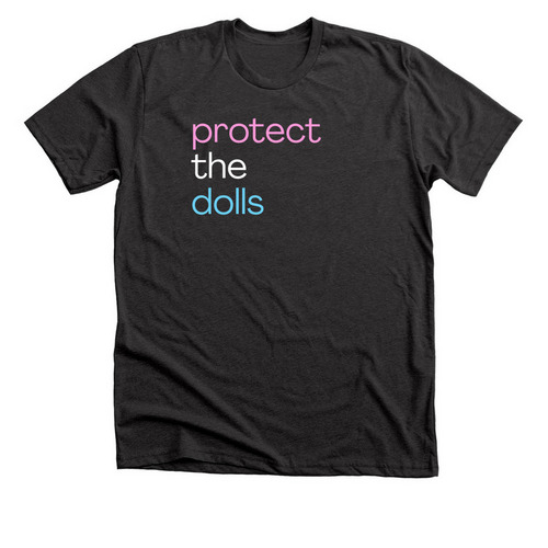 Protect the Dolls, a Dark Grey Heather Premium Unisex Tee