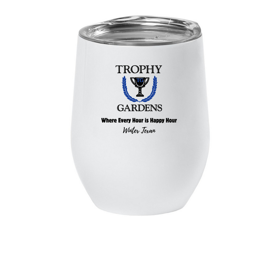 TG Wine Tumbler 2, a White Insulated Wine Cup