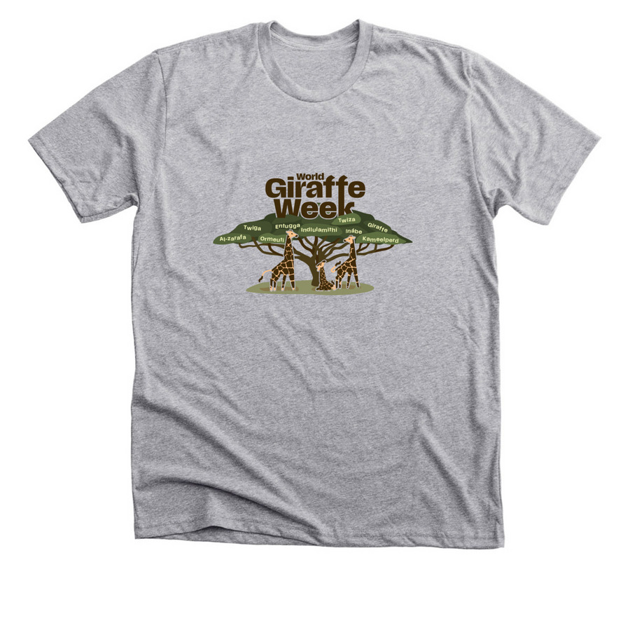 World Giraffe Week 2025, a Athletic Heather Premium Unisex Tee
