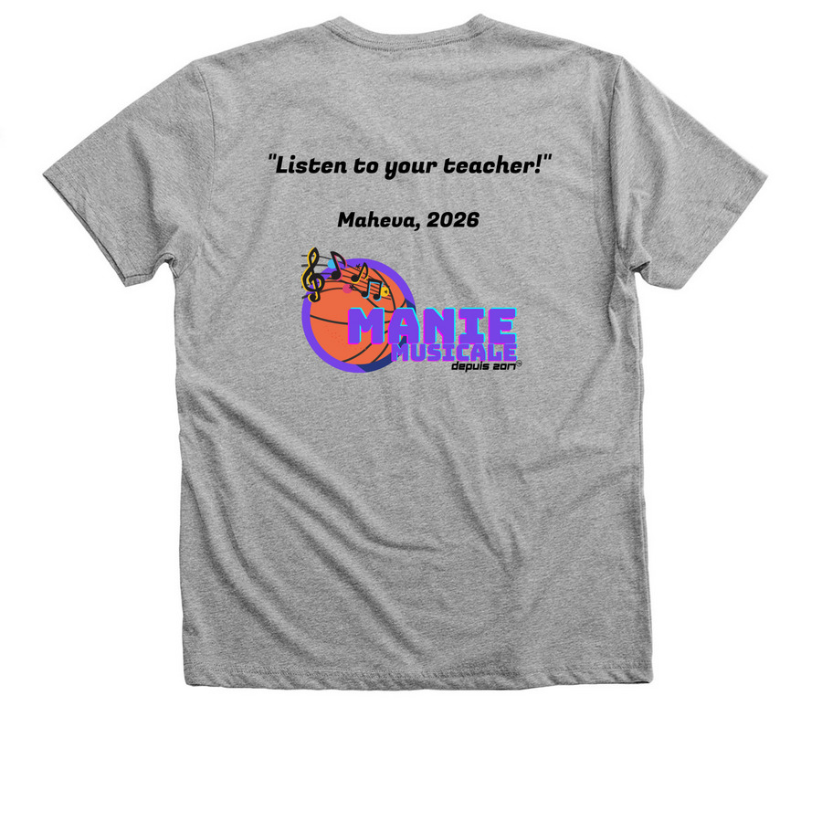 Toucher la lune avec le fran?ais, a Athletic Heather Premium V-Neck Tee (back-view)