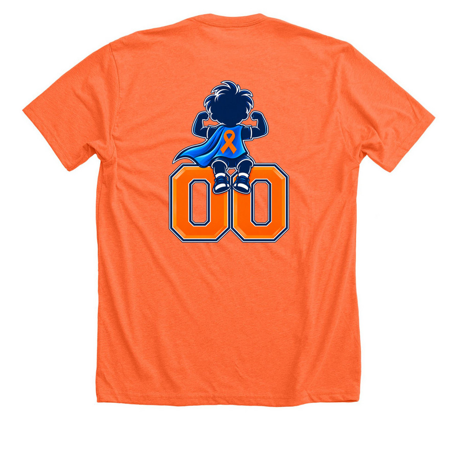 Otto Strong&nbsp;, a Heather Orange Premium Unisex Tee (back-view)