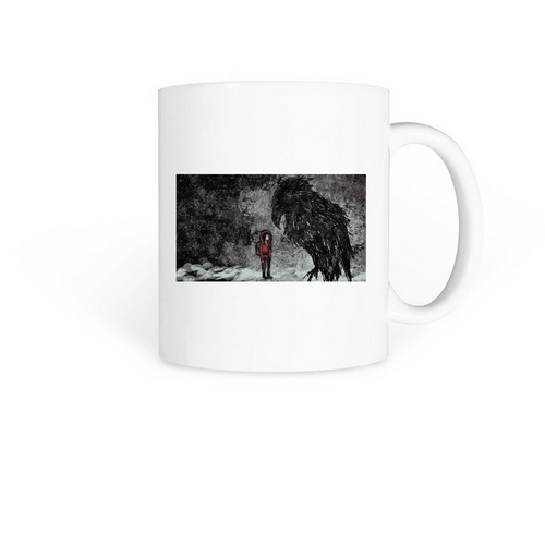 Snowy Giant Raven&nbsp;, a White Coffee Mug