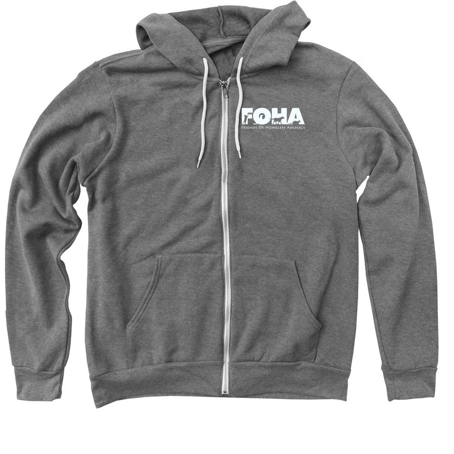 Zip-Up Hoodies, a Deep Heather Zip Up Hoodie