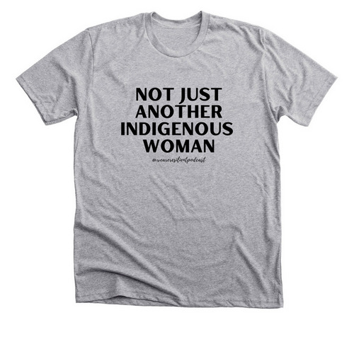 Another Indigenous Woman, a Athletic Heather Premium Unisex Tee
