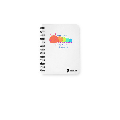 Be the Butterfly Journal, a White Spiral Notebook