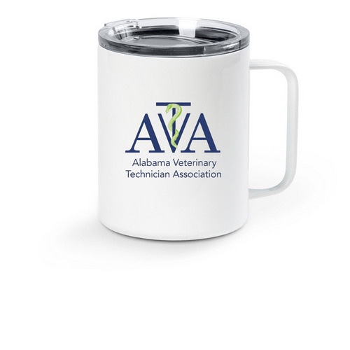 AVTA Travel Coffee Mug, a White Stainless Steel Travel Mug
