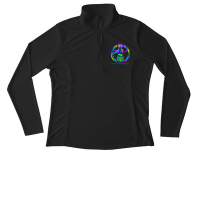 Advanced practitioner woman's quarter zip, a Black Women's Performance Quarter Zip Pullover