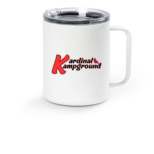 Kardinal Kampground Travel Mug, a White Stainless Steel Travel Mug