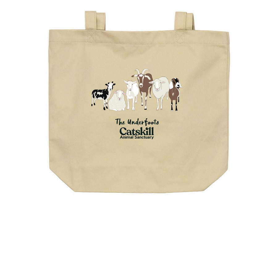 Underfoots Tote Bag, a Oyster Organic Cotton Tote Bag