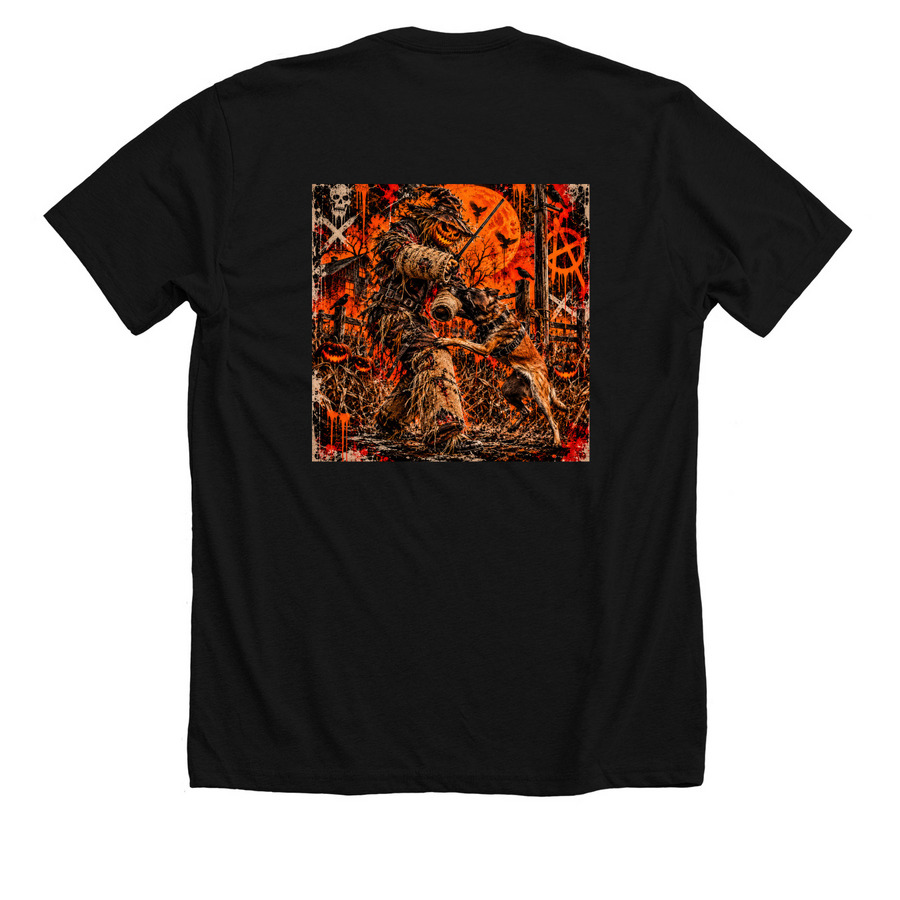 TC Halloween 2, a Solid Black Blend Premium Unisex Tee (back-view)