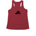 I saw the O'ahu 'Elepaio, a True Red Women's Performance Tank (back-view)